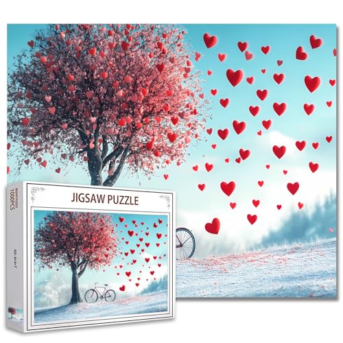 Tucocoo Fantasy Heart Tree Jigsaw Puzzle 1000 Pieces Puzzles for Adults, Valentine's Day Theme Landscape Art Jigsaw Puzzles for Challenging Family Activity Games DIY Crafts Puzzle for Home Decor Gift von Tucocoo