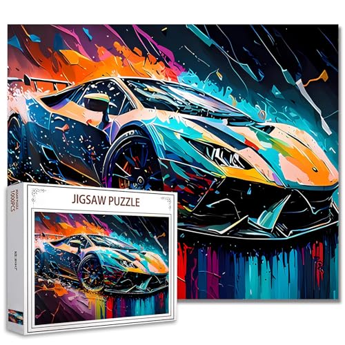 Tucocoo Graffiti Racing Car Jigsaw Puzzle 1000 Pieces Puzzles for Adults, Car Lovers Jigsaw Puzzles for Challenging Family Activity Games DIY Puzzle for Home Wall Decor Gifts - 20 x 27 Inches von Tucocoo