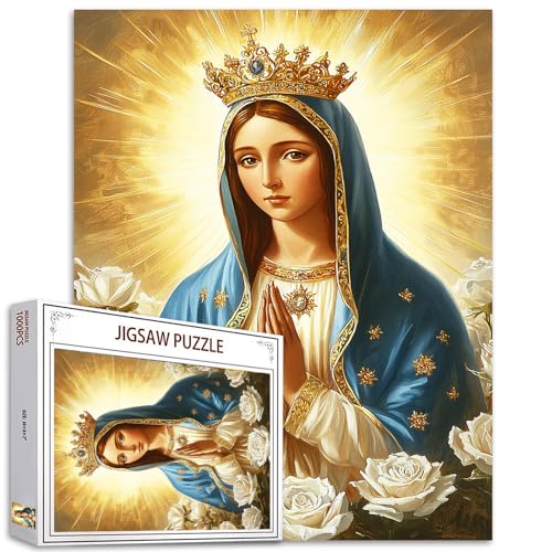 Tucocoo Puzzle "Our Lady of Guadalupe" für Erwachsene, 1000 Teile, Jungfrau Maria, Gebet, Religionen, Kunst-Puzzle, bunt, DIY-Bastelpuzzles für Heimdekoration, Geschenk, Familienpuzzle, perfekt für von Tucocoo