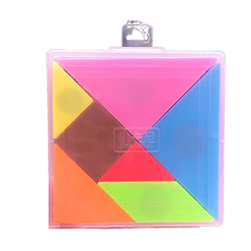 Tuelaly Puzzle Puzzle Bequeme Grip Kinder Erwachsene Magnetische Tangram Gehirnspiel feine Handwerkskunst helle Farben A von Tuelaly