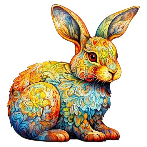 Tulolvae Holzpuzzle Erwachsene Buntes Kaninchen 190 Teile Einzigartig Tiere Holzpuzzle, Puzzle Holz Kreative Geschenke Für Die Familienspiel Sammlung, Holzpuzzle für Erwachsene, 11.4 * 10.9in Tulolvae Holzpuzzle Erwachsene Buntes Kaninchen 190 Teile Einzigartig Tiere Holzpuzzle, Puzzle Holz Kreative Geschenke Für Die Familienspiel Sammlung, Holzpuzzle für Erwachsene, 11.4 * 10.9in von Tulolvae
