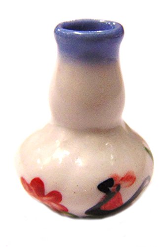 Tumdee Miniatures C5 Vase, Keramik, Hahn-Motiv, Weiß von Tumdee Miniatures