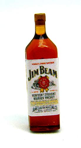 Tumdee Miniatures Miniatur-Flasche aus Kunststoff im Maßstab 1:12, mit Jim Beam-Label von Tumdee Miniatures