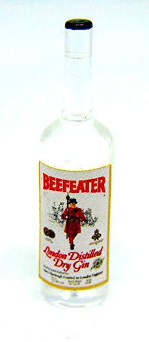 Tumdee Miniatures Miniatur-Flasche aus echtem Glas für Puppenhaus im Maßstab 1:12, mit Gin-Etikett von Beefeater von Tumdee Miniatures