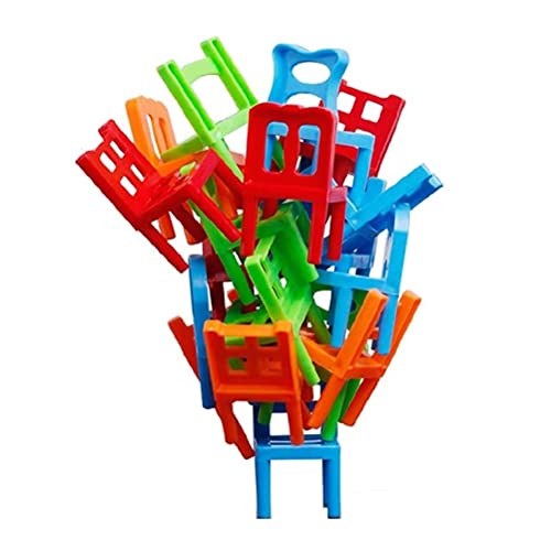 Tumnea Stuhl auf Stuhl Spiel, Stühle Stapeln Spiel Stapelspielzeug, Intelligence Multiplayer Balancing Spielzeug, Stapelstühle Stapelturm Spiel Geschicklichkeitsspiel von Tumnea