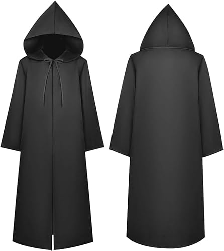 Tundwhite Umhang mit Kapuze Halloween Umhang Vampir Adult Unisex Halloween Karneval Kostüm Cape Hoodies Robe für Erwachsene Kinder Halloween Cosplay, XL von Tundwhite