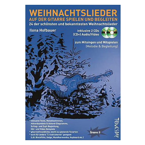 Tunesday Weihnachtslieder auf der Gitarre spielen Notenbuch von Tunesday