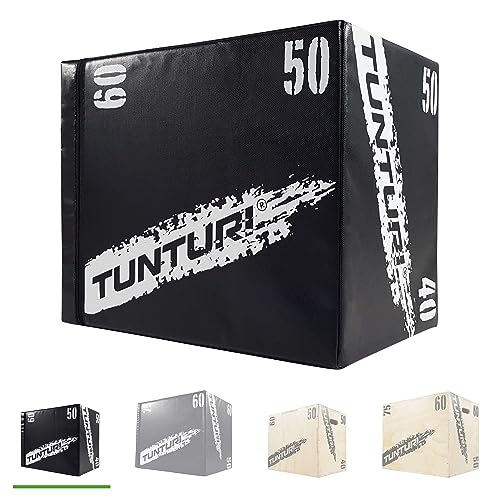 Tunturi Plyo Box, Soft Plyometric Box, Fitnessbox, 40 x 50 x 60 cm, Holz mit Eva von Tunturi