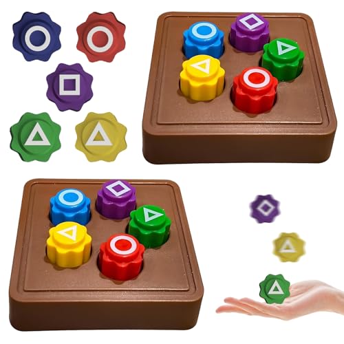 Tuofang 2 Set Traditionelles Koreanisches Steinwurfspiel, Gonggi Spiel, Gonggi Stones Set, Tragbares Geschicklichkeitsspiel für Kinder und Erwachsene, Hand-Auge-Koordination Training von Tuofang