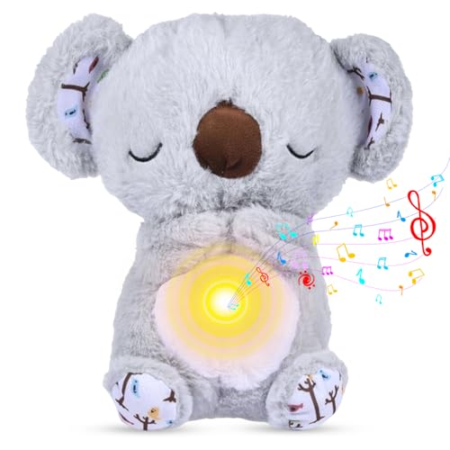 Tuofang Schlummer Otter Koala mit Herzschlag Breathing Koala Kuscheltier 30cm Koalabär Plüschtier für Kinder von Tuofang