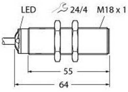 Turck 100000984 Ultraschall-Reflexionstaster RU50U-S18-AN8X NPN, Schließer 1St. von Turck