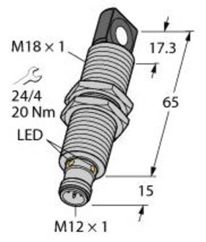 Turck 1610078 Ultraschall-Reflexionsschranke RU40L-M18MS-UP8X2-H1151 PNP 1St. von Turck