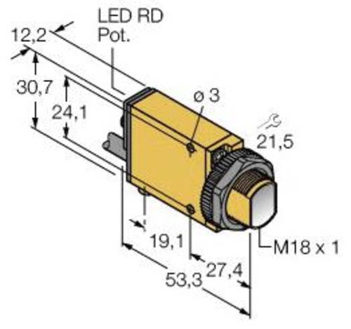 Turck 3025619 Reflexions-Lichttaster SM312D PNP, Schließer, NPN, Schließer 1St. von Turck