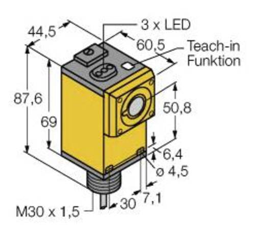 Turck 3047551 Ultraschall-Reflexionstaster Q45ULIU64ACR 1St. von Turck