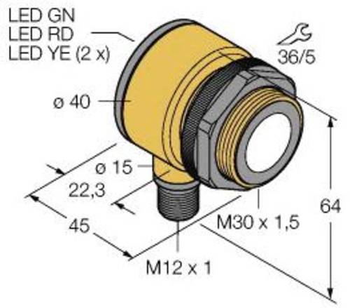 Turck 3058804 Ultraschall-Reflexionstaster T30UHPBQ 1St. von Turck