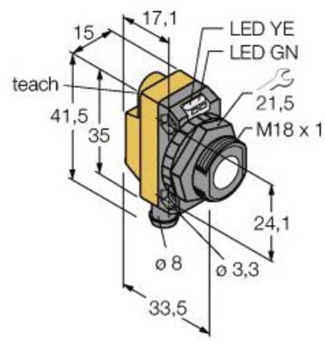 Turck 3073162 Ultraschall-Reflexionstaster QS18UNAEQ7 1St. von Turck