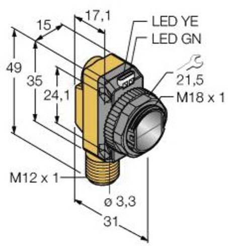 Turck Einweg-Lichtschranke QS186EVQ8 3086444 1St. von Turck