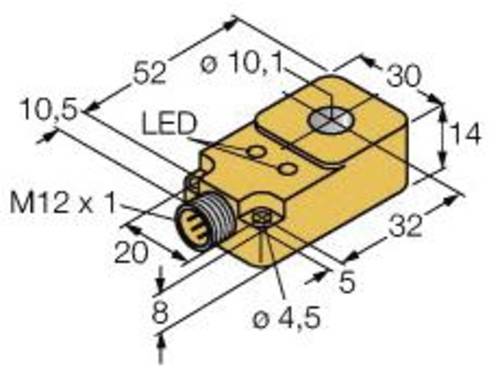 Turck Induktiver Sensor PNP, Schließer BI10R-Q14-AP6X2-H1141 von Turck