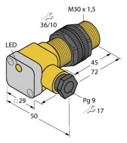 Turck Induktiver Sensor bündig NAMUR BI10-P30SK-Y1X von Turck