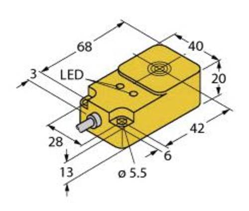 Turck Induktiver Sensor bündig NPN, Schließer BI15U-Q20-AN6X2 von Turck