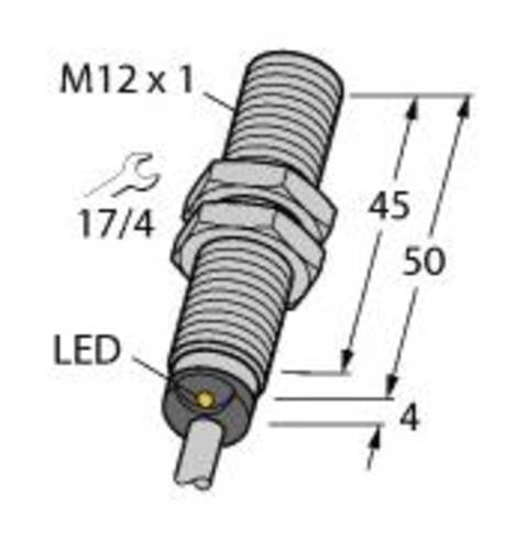 Turck Induktiver Sensor bündig NPN, Schließer BI4-M12-AN6X von Turck