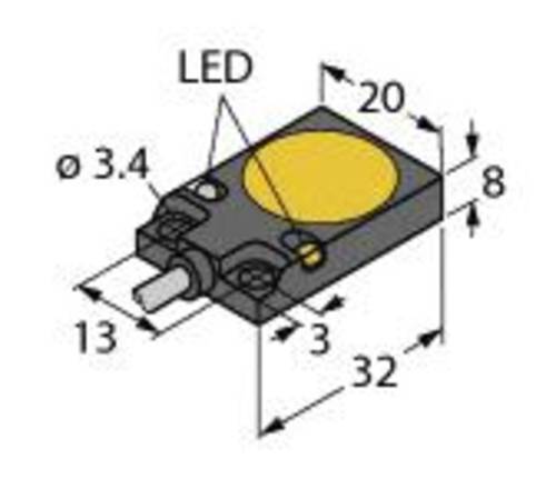 Turck Induktiver Sensor bündig NPN, Schließer BI5U-Q08-AN6X2 von Turck