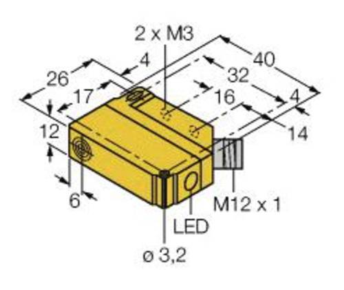 Turck Induktiver Sensor bündig NPN, Schließer BI5U-Q12-AN6X2-H1141 von Turck