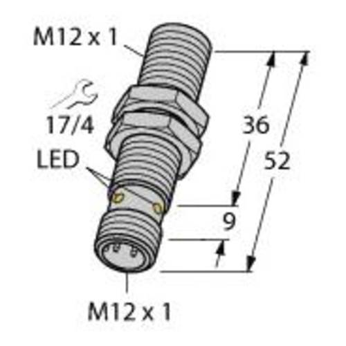 Turck Induktiver Sensor bündig NPN, Wechsler BI4-M12-VN6X-H1141 von Turck