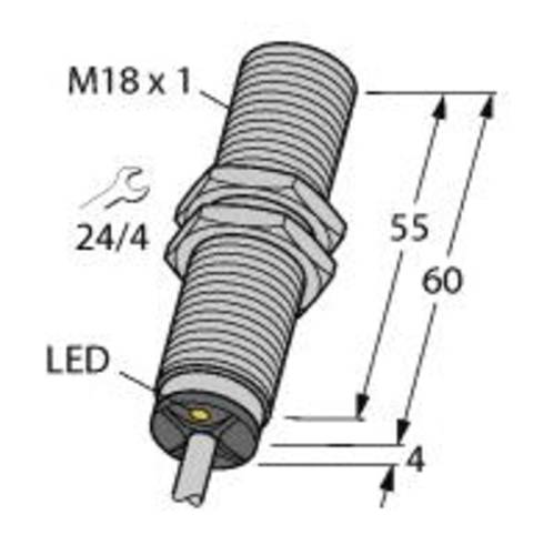 Turck Induktiver Sensor bündig NPN, Wechsler BI5U-M18M-VN4X von Turck