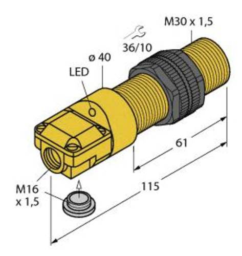 Turck Induktiver Sensor bündig PNP, Schließer BI10-P30SR-AP6X von Turck