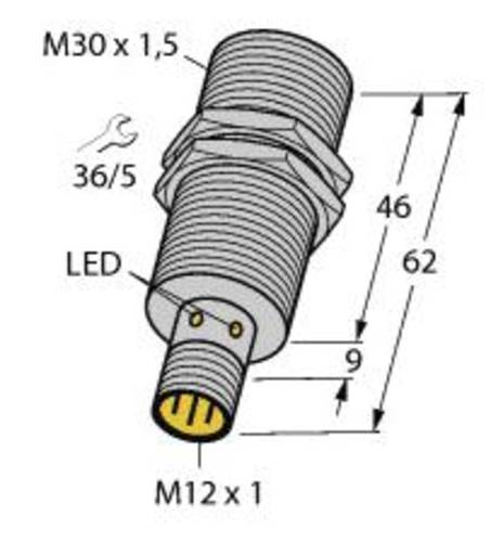 Turck Induktiver Sensor bündig PNP, Schließer BI10U-M30-AP6X-H1141 von Turck