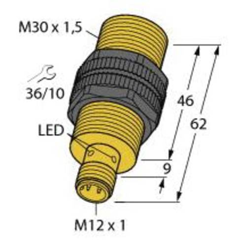 Turck Induktiver Sensor bündig PNP, Schließer BI10U-S30-AP6X-H1141 von Turck