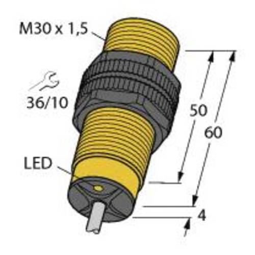 Turck Induktiver Sensor bündig PNP, Schließer BI10U-S30-AP6X von Turck