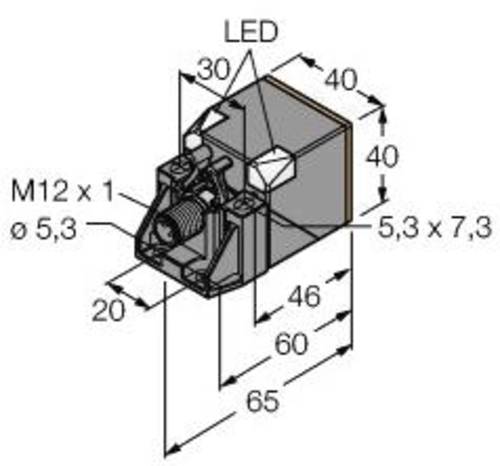 Turck Induktiver Sensor bündig PNP, Schließer BI20U-QV40-AP6X2-H1141 von Turck