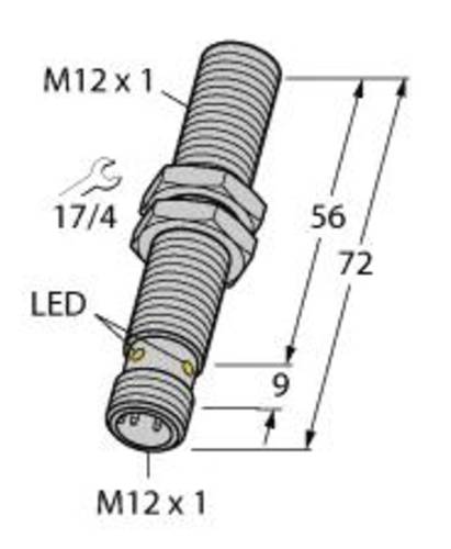 Turck Induktiver Sensor bündig PNP, Schließer BI3U-M12EE-AP6X-H1141 von Turck