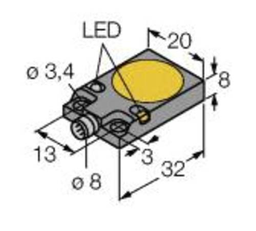 Turck Induktiver Sensor bündig PNP, Schließer BI5-Q08-AP6X2-V1131/S34 von Turck