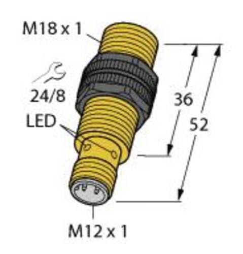 Turck Induktiver Sensor bündig PNP, Schließer BI5U-S18-AP6X-H1141 von Turck