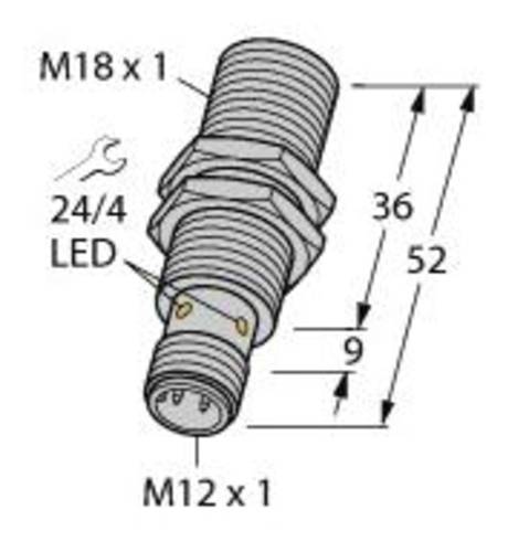 Turck Induktiver Sensor bündig PNP, Schließer BI8U-EM18-AP6X-H1141 von Turck