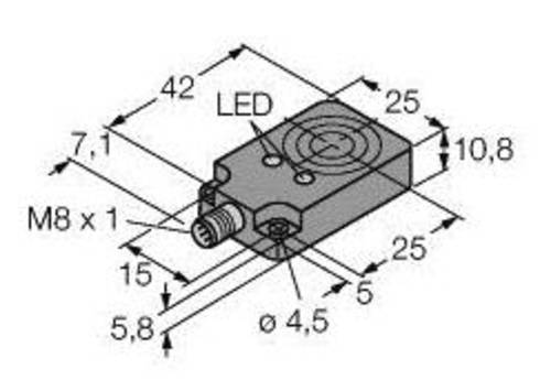 Turck Induktiver Sensor bündig PNP, Schließer BI8U-Q10-AP6X2-V1131 von Turck