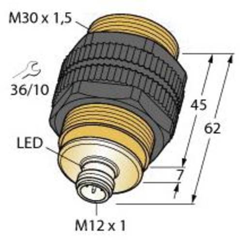 Turck Induktiver Sensor bündig PNP, Wechsler BI10U-S30-VP6X-H1141 von Turck