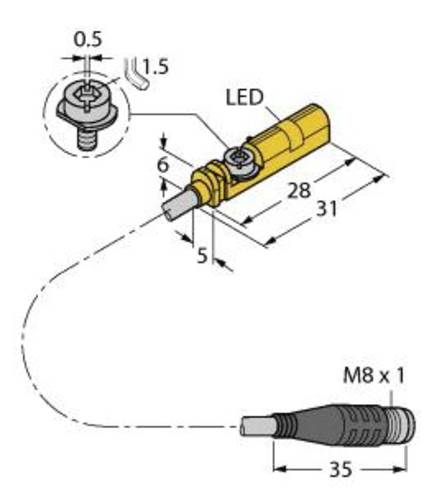 Turck Magnetfeldsensor NPN BIM-UNT-AN6X-0,3-PSG3S von Turck