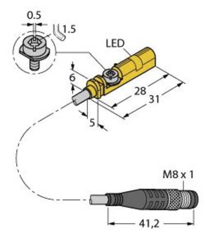 Turck Magnetfeldsensor PNP BIM-UNT-AP6X-0,3-PSG3M/S1139 von Turck