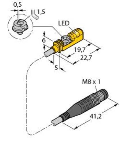 Turck Magnetfeldsensor PNP BIM-UNTK-AP7X-0,3-PSG3M von Turck