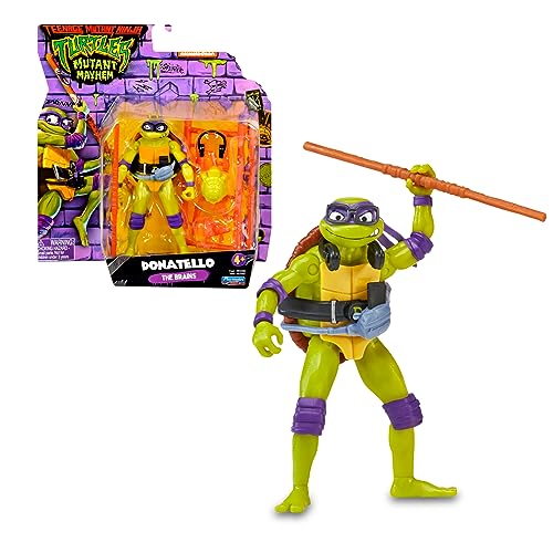 Giochi Preziosi - Donatello Ninja Turtles Mutante, bewegliche Actionfigur von 12 cm, detailliert und mit Kampfwaffen, für Kinder ab 4 Jahren von Giochi Preziosi