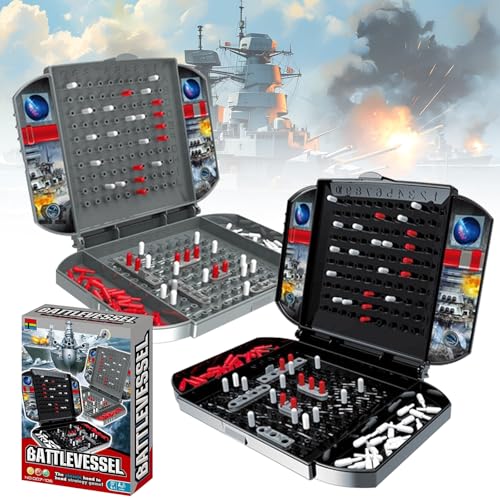 Tutamaz Battleship Brettspiel, Seeschlacht Spiel, Schiffe Versenken Brettspiel,Strategie Seeschlacht Spielzeug,Klassisch Schlachtschiff Spiel für Kinder ab 5 Jahren Geschenk für Geburtstag Weihnachten von Tutamaz