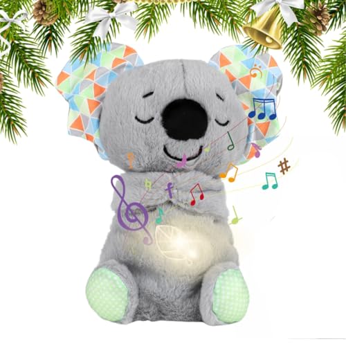 Tutamaz Sanfter Musik Schlummer Koala Kuscheltier Einschlafhilfe Babys mit Herzschlag Schlummer Koala Baby Spielzeug ab 1 Monate Mobile Baby Geschenk für Baby Neugeborenen Geschenk Erstausstattung von Tutamaz