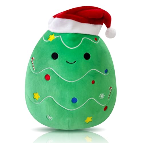 Tutamaz Weihnachtsbaum Plüschtier 25CM, Plüschkissen Spielzeug Squishy Kuscheltier Plüschkissen, Cartoon Plüschkissen, Geburtstag Geschenk für Kinder Jungen Mädchen von Tutamaz