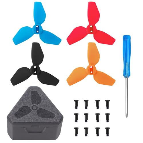 Propeller-Ersatz für DJI NEO, geräuscharmer 2025S Propeller, buntes Flügelblatt, Ersatzteil, Ersatzteile für Neo-Drohnen-Zubehör, Schnellwechsel-Ersatz, Orange + Rot + Blau + Schwarz von Tuvzylory