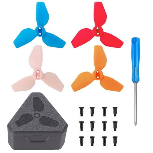 Propeller-Ersatz für DJI NEO, geräuscharmer 2026S Propeller, buntes Flügelblatt, Ersatzteil, Ersatzteile für Neo-Drohnen-Zubehör, Schnellwechsel-Ersatz, Orange + Rot + Blau + Rosa von Tuvzylory