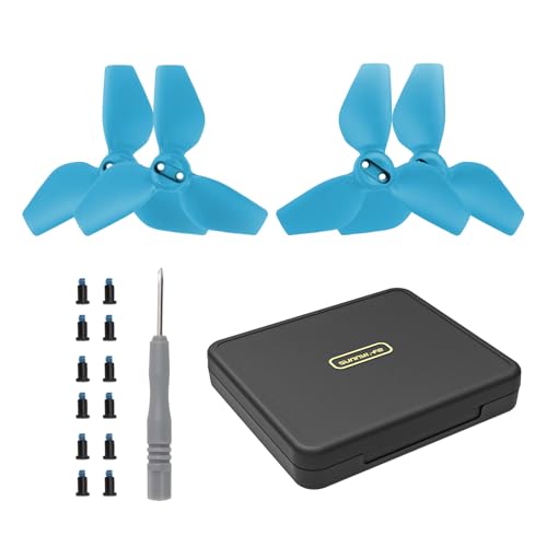 Sunnylife Propeller Aufbewahrungsbox für DJI Neo Propeller 2016S Propeller für DJI Neo Drohne Geräuscharme, bunte Flügel Schnellverschluss Ersatzteile mit Aufbewahrungsbox (Blau) von Tuvzylory